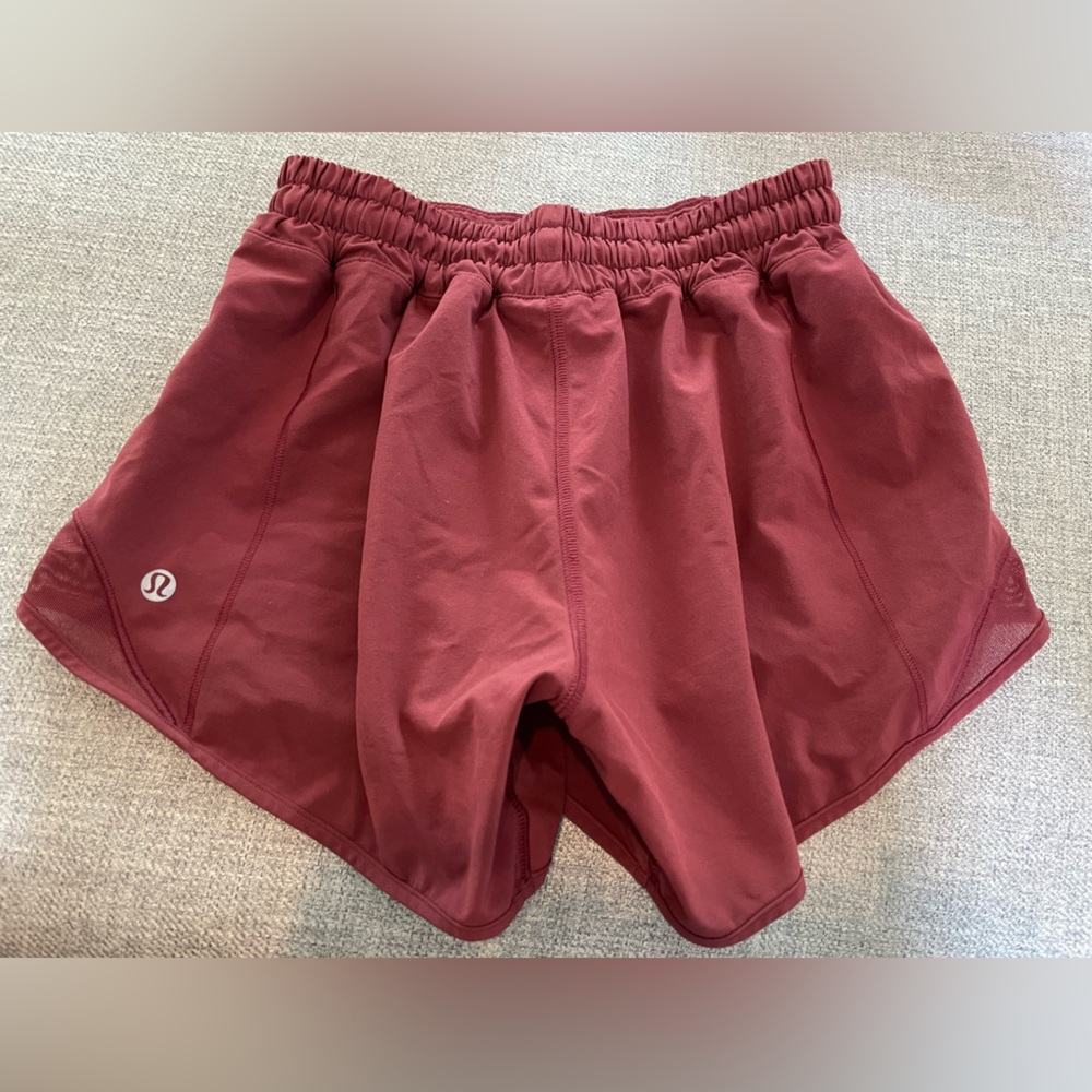 Lululemon Hotty Hot shorts size 2. Burgundy